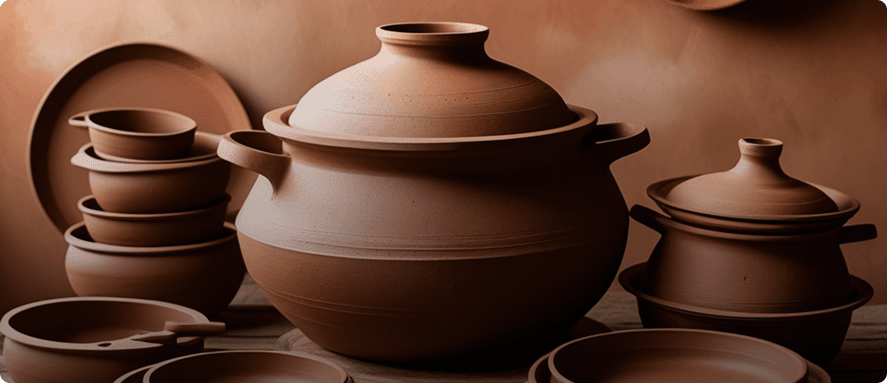 Pottery crafting background 4