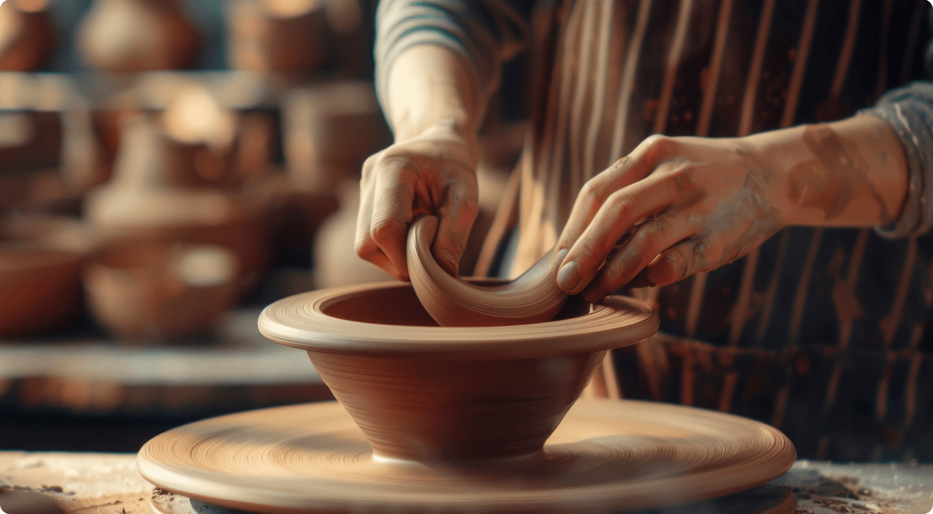Pottery crafting background 1